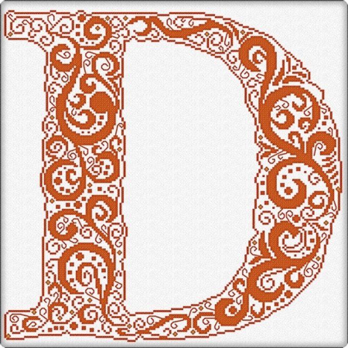 CURLY ALPHABET - D