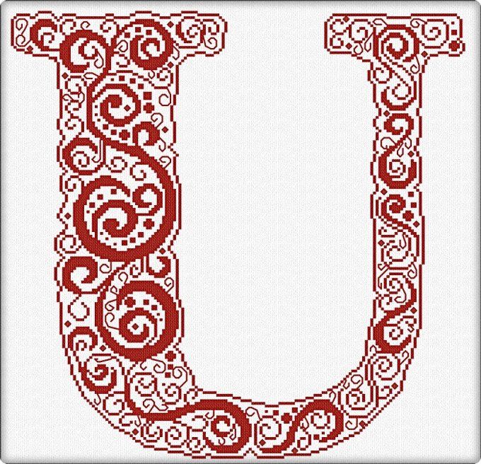 CURLY ALPHABET - U